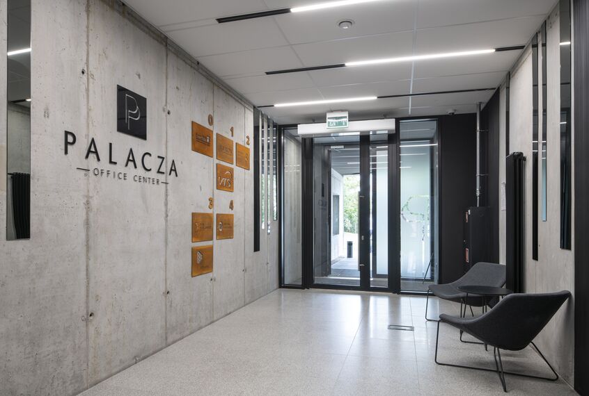 ConceptSystem 77 Okna aluminiowe, CW 50-SC Ściany osłonowe aluminiowe oraz Horizon Window - Office building Palacza Office Center zlokalizowany w Poznań, Polska