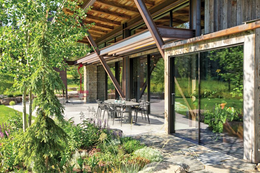 ConceptSystem 77 Okna aluminiowe, ConceptSystem 77 Drzwi aluminiowe, HiFinity Drzwi przesuwne aluminiowe oraz Purity Klamki aluminiowe - Rezydencja Flying Star zlokalizowany w Bridger Canyon, Stany Zjednoczone Ameryki Północnej