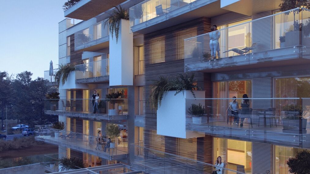 HiFinity Drzwi przesuwne aluminiowe oraz SlimLine 38 Ferro Okna aluminiowe - Apartmentcompleks One Charles de Gaulle zlokalizowany w Bucharest, Rumunia