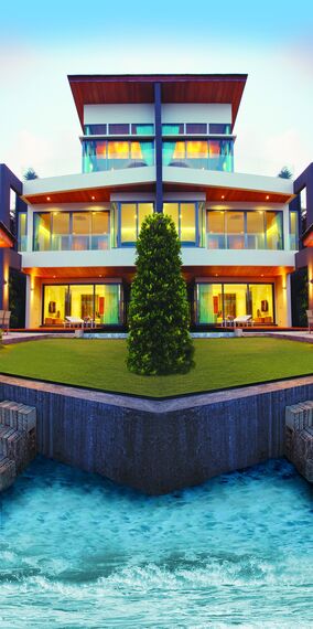 CP 96 Drzwi przesuwne aluminiowe, ConceptSystem 59Pa Drzwi aluminiowe oraz ConceptSystem 59Pa Okna aluminiowe - Villa Eva Beach Resort zlokalizowany w Phuket, Tajlandia