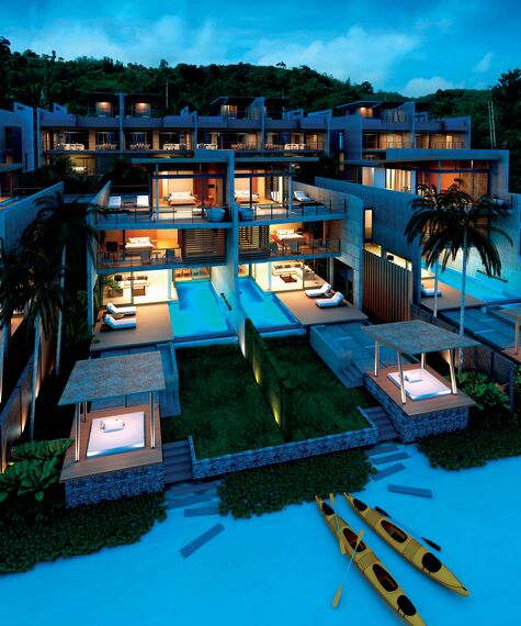 CP 96 Drzwi przesuwne aluminiowe, ConceptSystem 59Pa Drzwi aluminiowe oraz ConceptSystem 59Pa Okna aluminiowe - Villa Eva Beach Resort zlokalizowany w Phuket, Tajlandia