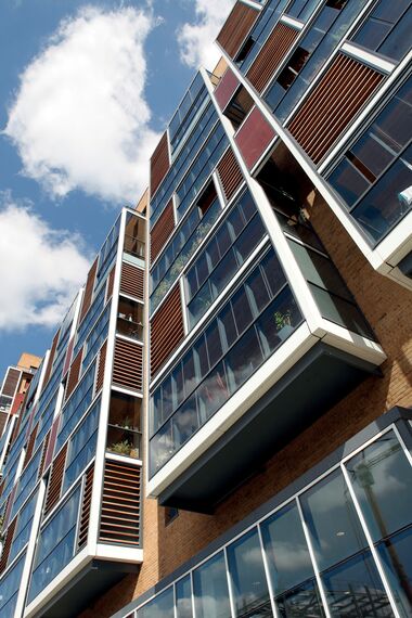 ConceptWall 50 Ściany osłonowe aluminiowe oraz CS 86-HI (c) Systemy anulowane - Dalston Lane zlokalizowany w London, Zjednoczone Królestwo