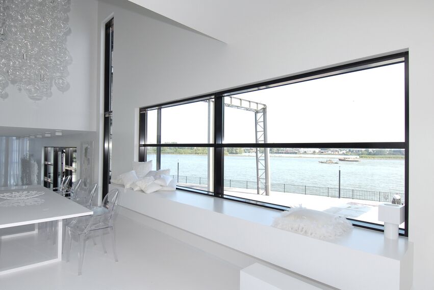 ConceptSystem 68 Drzwi aluminiowe, CS 38-SL Systemy anulowane, ConceptWall 50 Ściany osłonowe aluminiowe, CS 38-SL Systemy anulowane oraz ConceptSystem 68 Okna aluminiowe - Office building De Drie Rivieren zlokalizowany w Ridderkerk, Holandia