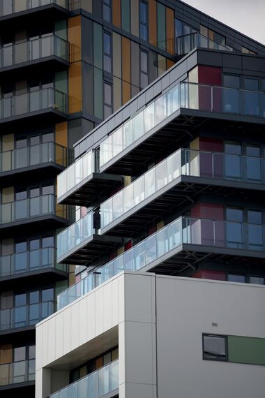 ConceptWall 50 Ściany osłonowe aluminiowe - Apartmentcompleks Matchmakers Wharf zlokalizowany w Stratford, Zjednoczone Królestwo