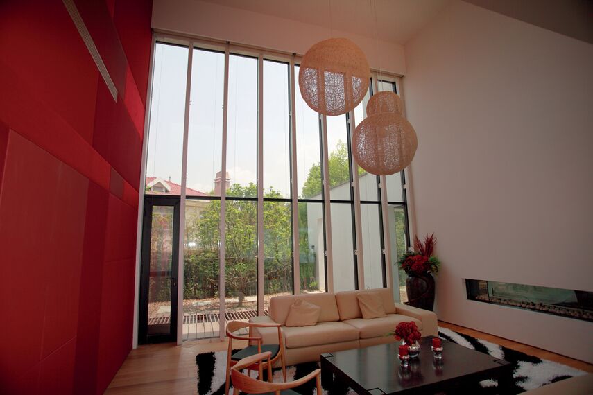 ConceptWall 50 Ściany osłonowe aluminiowe - Jiujiangtang Villa zlokalizowany w Shanghai, Chiny