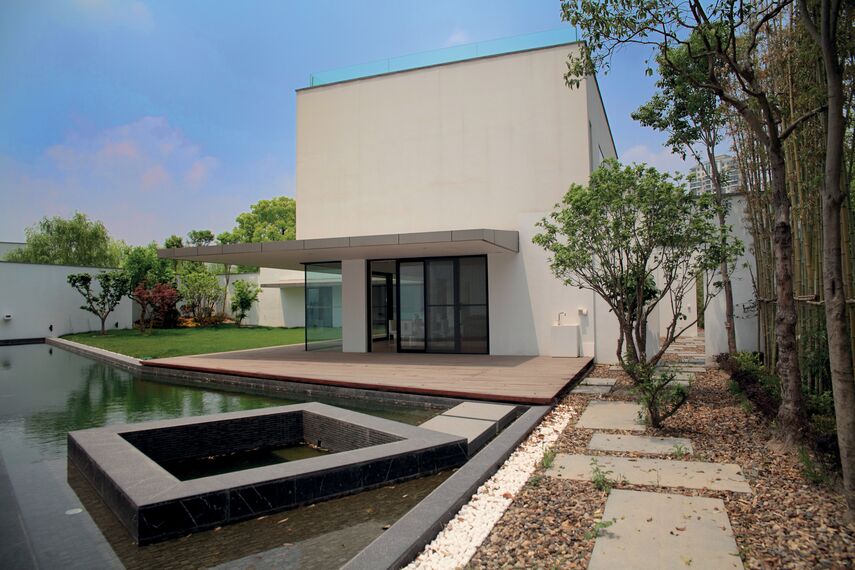 ConceptWall 50 Ściany osłonowe aluminiowe - Jiujiangtang Villa zlokalizowany w Shanghai, Chiny