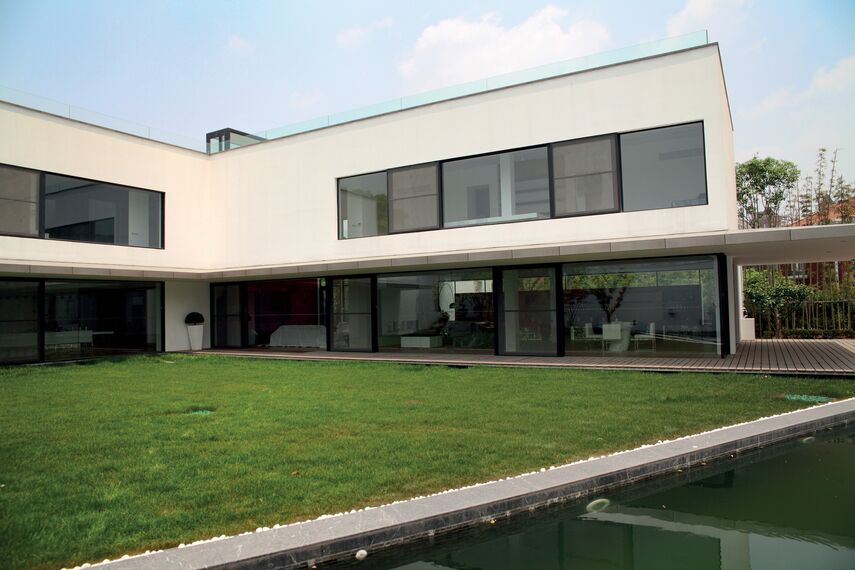 ConceptWall 50 Ściany osłonowe aluminiowe - Jiujiangtang Villa zlokalizowany w Shanghai, Chiny