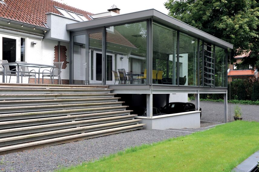 ConceptWall 50 Ściany osłonowe aluminiowe - Villa Uitbreiding woonhuis Oosterbeek zlokalizowany w Oosterbeek, Holandia