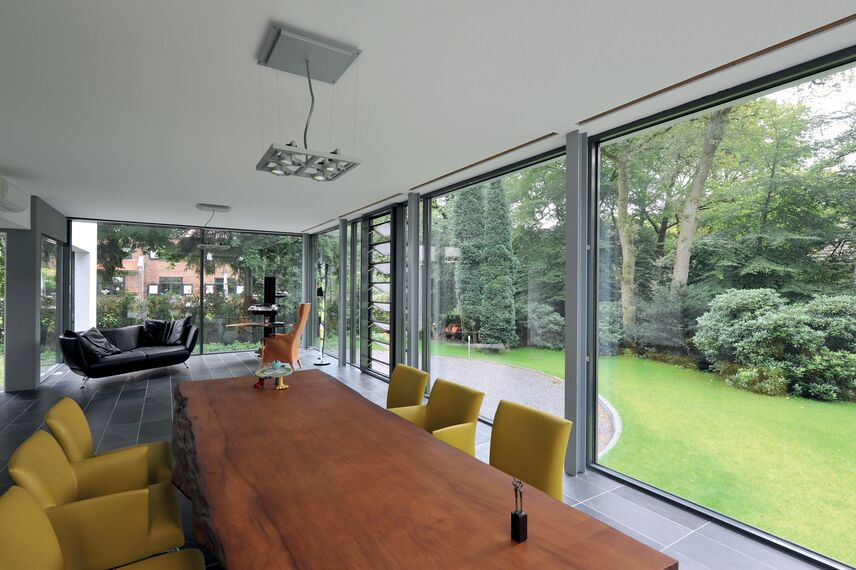 ConceptWall 50 Ściany osłonowe aluminiowe - Villa Uitbreiding woonhuis Oosterbeek zlokalizowany w Oosterbeek, Holandia