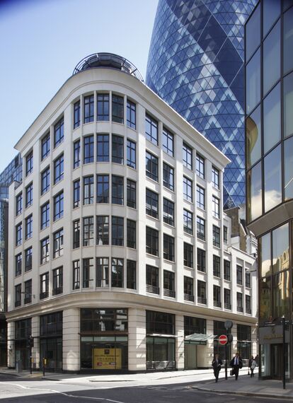 CS 38-SL Systemy anulowane, CS 38-SL Systemy anulowane, ConceptWall 50 Ściany osłonowe aluminiowe oraz ConceptSystem 68 Drzwi aluminiowe - Office building 50 St Mary's Axe zlokalizowany w London, Zjednoczone Królestwo