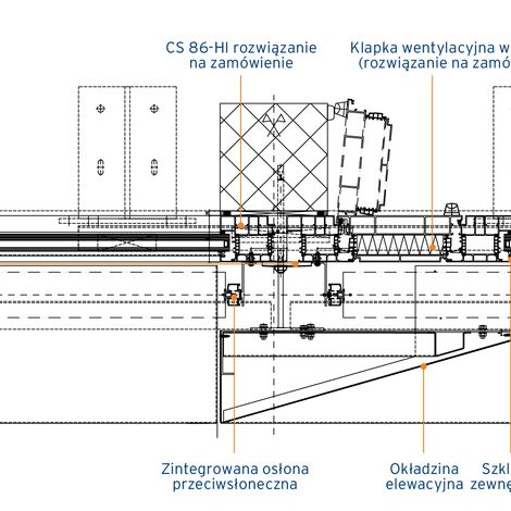 CS 86-HI (c) Systemy anulowane oraz ConceptWall 50 Ściany osłonowe aluminiowe - College/University Technical Vocational School Visp zlokalizowany w Visp, Szwajcaria